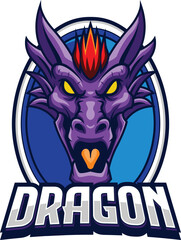 Vector of dragon with esport style  illustration