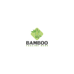 Bamboo logo template isolated on white background