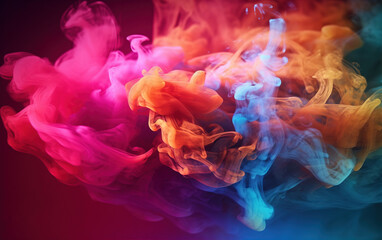 Colorful smoke background,created with generative ai tecnology.