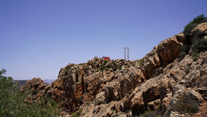 Fototapeta premium The beautiful mountain peak of Adad Medni in Morocco 1470m