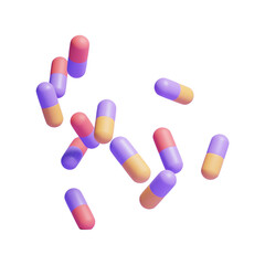 floating medical pills icon