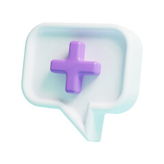 Obraz premium 3d medical sign icon or 3d hospital sign icon