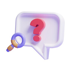 3d question mark mark icon