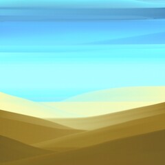 Desert. The painting is done in oil.