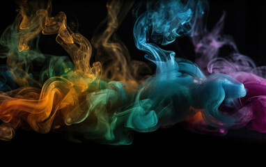 Fototapeta premium Colorful smoke background,created with generative ai tecnology.