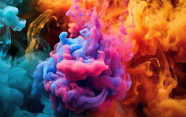 Colorful smoke background,created with generative ai tecnology.