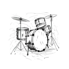 Fototapeta na wymiar instrument drum ai generated