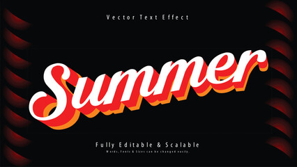 Summer 3d text effect