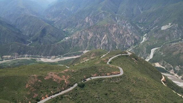 aerial of Colombia san Gil Santander main attraction Chicamocha Canyon