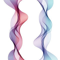 Set of multicolored wave patterns. Decor element. Presentation layout. Abstract waves. Blue, green and red waves. Eps 10