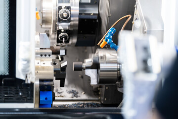 machine tool working in factory