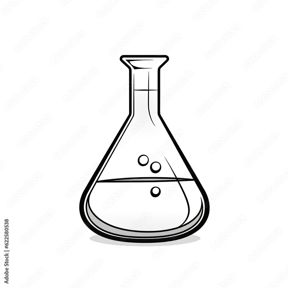 Wall mural laboratory erlenmeyer flask ai generated