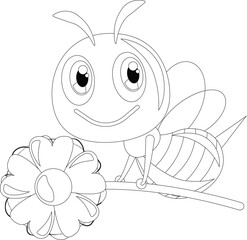 Cartoon Honey Bee Vector Graphic