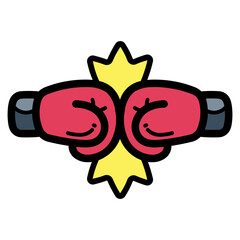 boxing filled outline icon style