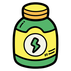 protein powder filled outline icon style