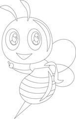Cartoon Honey Bee Vector Graphic