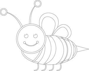 Cartoon Honey Bee Vector Graphic