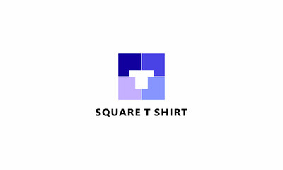 t shirt logo pictogram style in square shape
