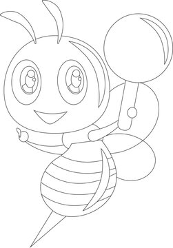 Cartoon Honey Bee Vector Graphic