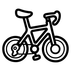 bicycle line icon style