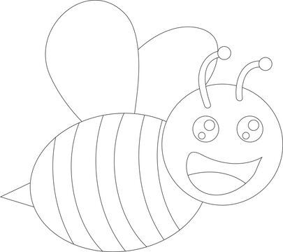 Cartoon Honey Bee Vector Graphic