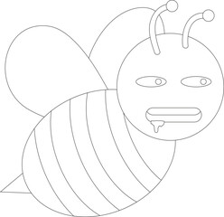 Cartoon Honey Bee Vector Graphic