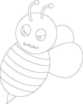 Cartoon Honey Bee Vector Graphic