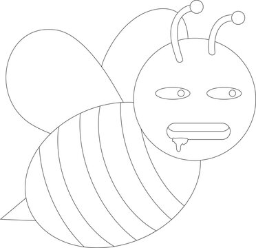 Cartoon Honey Bee Vector Graphic