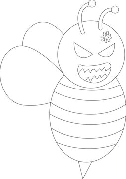 Cartoon Honey Bee Vector Graphic