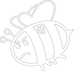 Cartoon Honey Bee Vector Graphic
