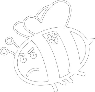Cartoon Honey Bee Vector Graphic
