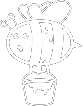 Cartoon Honey Bee Vector Graphic