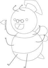 Cartoon Honey Bee Vector Graphic