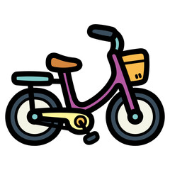 bike filled outline icon style