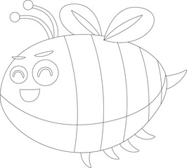 Cartoon Honey Bee Vector Graphic