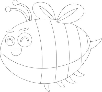 Cartoon Honey Bee Vector Graphic