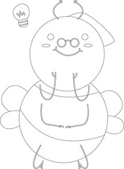 Cartoon Honey Bee Vector Graphic