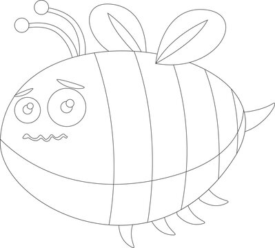 Cartoon Honey Bee Vector Graphic