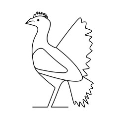 Bird single line art vector design and line art vector drawing
