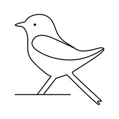 Bird single line art vector design and line art vector drawing
