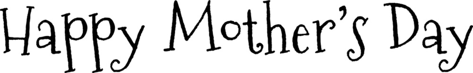 Digital png illustration of mother's day text on transparent background