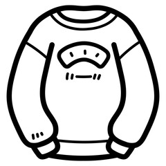 sweater line icon style