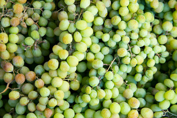 Grapes at a stall in the central fruit and vegetable market in Arequipa, Peru.