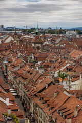 Obraz premium view from Berner Münster over the oldtown of Bern in summer