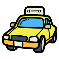 taxi filled outline icon style