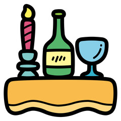 restaurant filled outline icon style