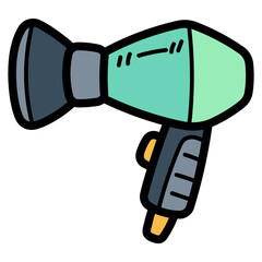 hair dryer filled outline icon style