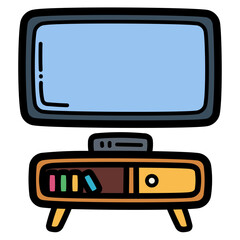 tv filled outline icon style