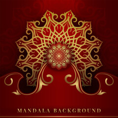 Luxury background with golden mandala ornament
