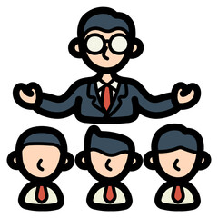 boss filled outline icon style